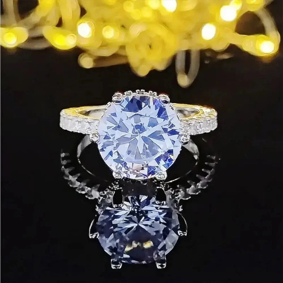 BEAUTIFUL DOUBLE HIDDEN HALO CATHEDRAL SET 4CTW RODIUM PLATED CZ 7 - Picture 3 of 10